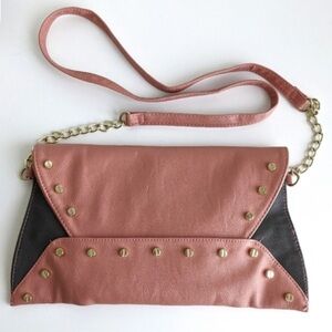 Steve Madden Studded Envelope Vegan Leather Crossbody Bag Purse